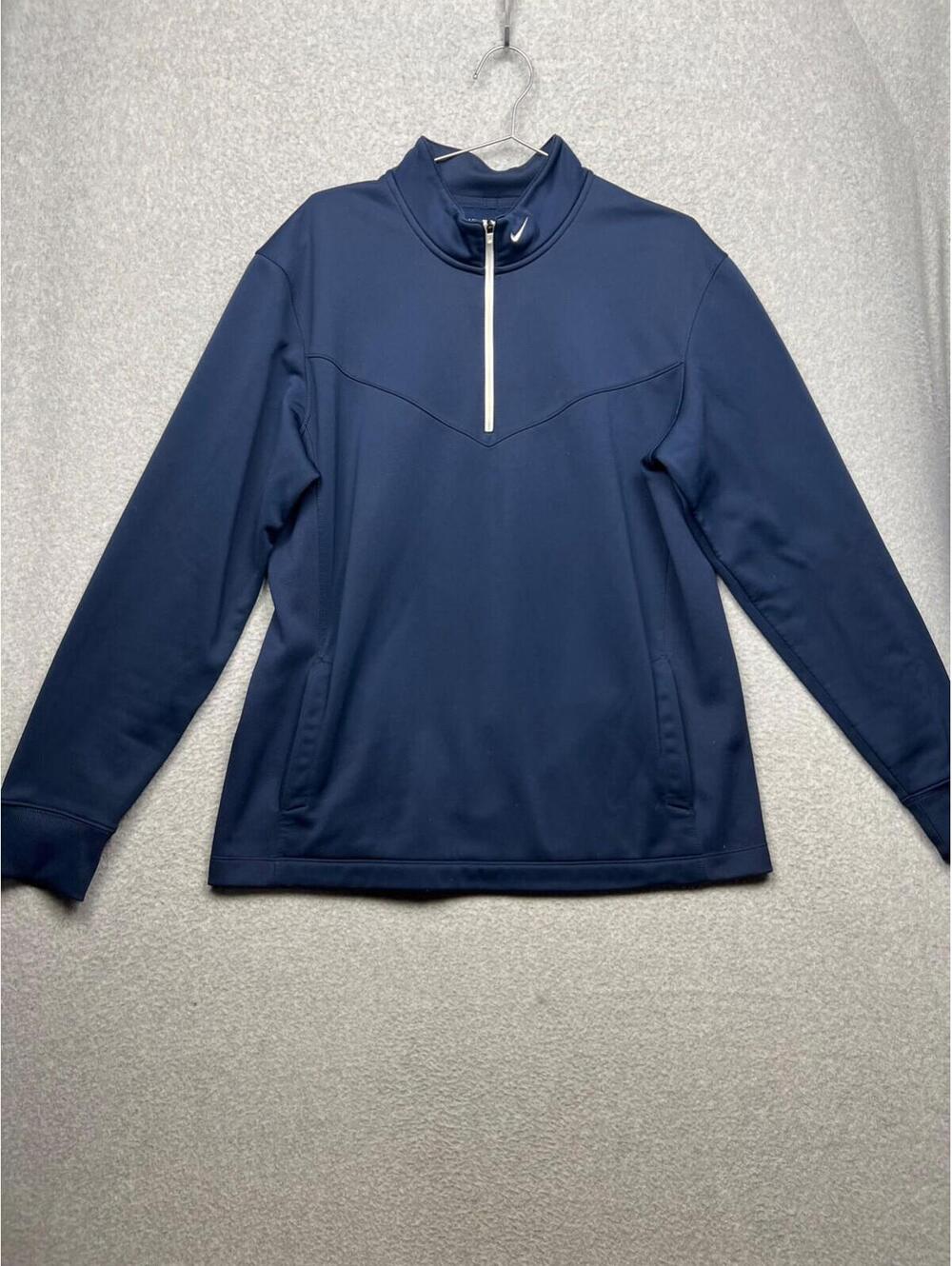 Nike Mens Golf Tour Performance Track Jacket L THERMA-FIT Navy Athletic running